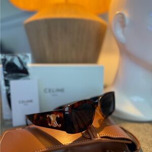 Celine Brown Sunglasses with Gold Accent